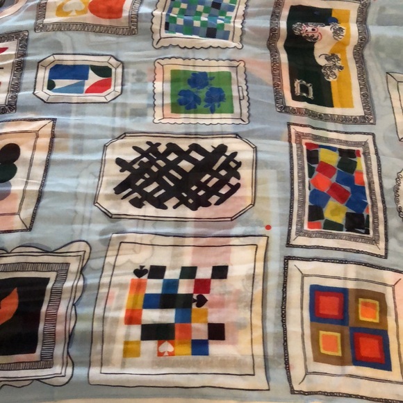 Kate Spade 100% Viscose Multicolored Gallery Wall Oblong Scarf OS NWT - Picture 16 of 16